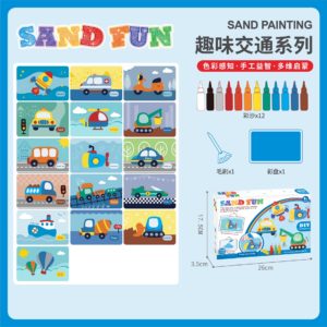 لوحة الالوان الرملية مع 8 كرت